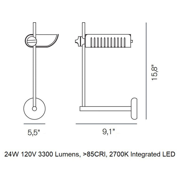 Colombo Wall Lamp Wall Light Fixtures OLUCE