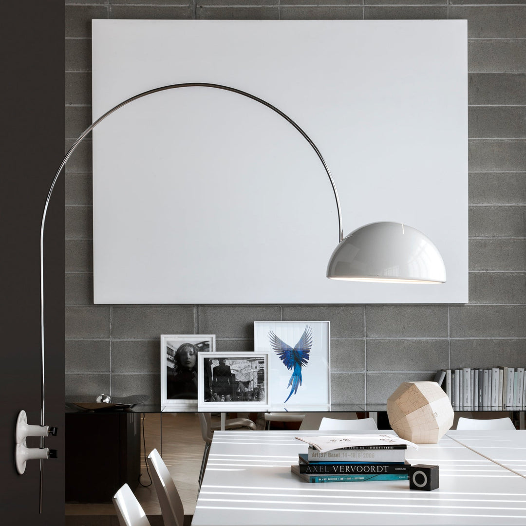Coupe Arched Wall Light Wall Light Fixtures OLUCE Lacquered White