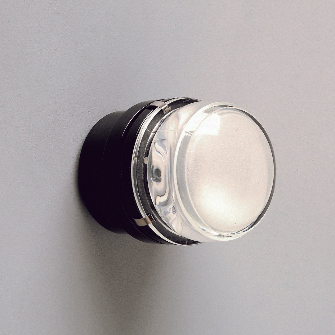 Fresnel Wall Light Wall Light Fixtures OLUCE Lacquered Black Incandescent