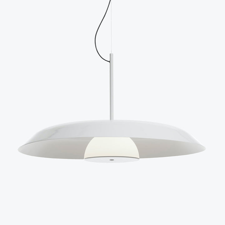 Iride Pendant Light Lighting OLUCE Lacquered White Large: 33.5 in diameter
