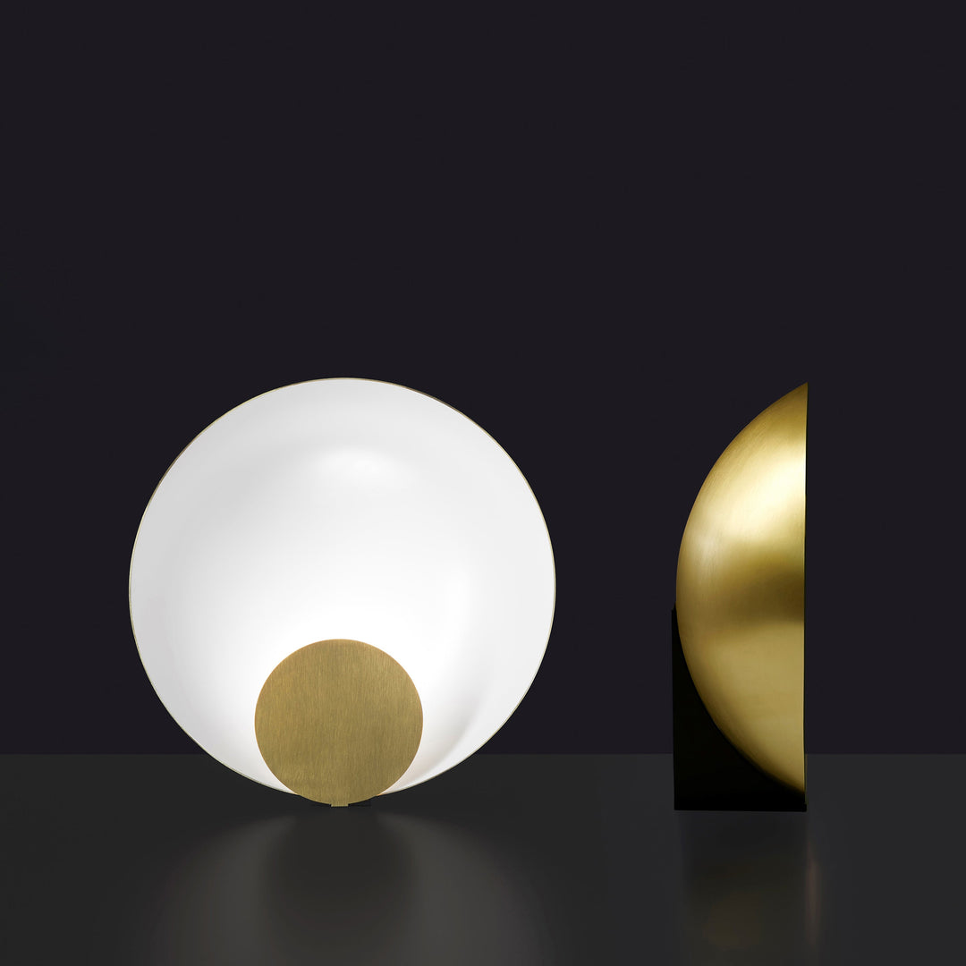Siro Table Lamp Table Lamps OLUCE Satin Gold Small: 13.4 in width