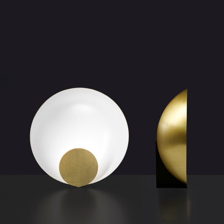 Siro Table Lamp Table Lamps OLUCE Satin Gold Small: 13.4 in width