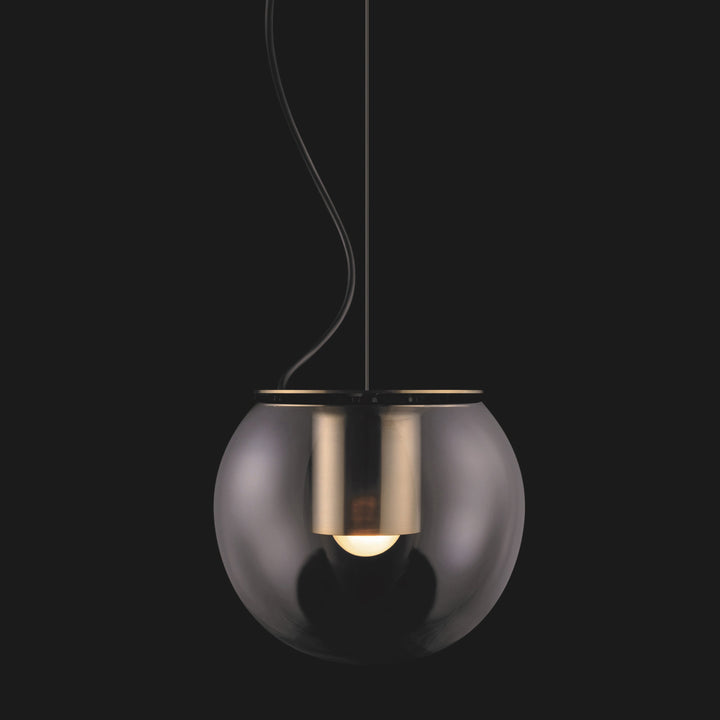 The Globe Pendant Light Lighting OLUCE Satin Gold / Anodic Bronze Small: 7.8 in diameter