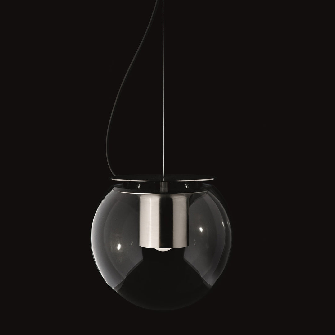 The Globe Pendant Light Lighting OLUCE Satin Nickel Small: 7.8 in diameter