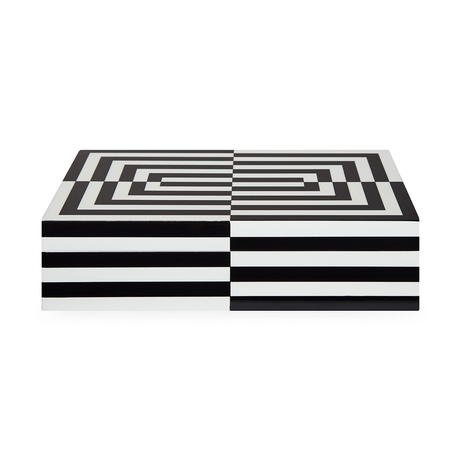 Large Op Art Lacquer Box Jonathan Adler Default Title