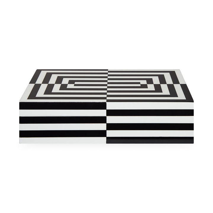 Large Op Art Lacquer Box Jonathan Adler Default Title
