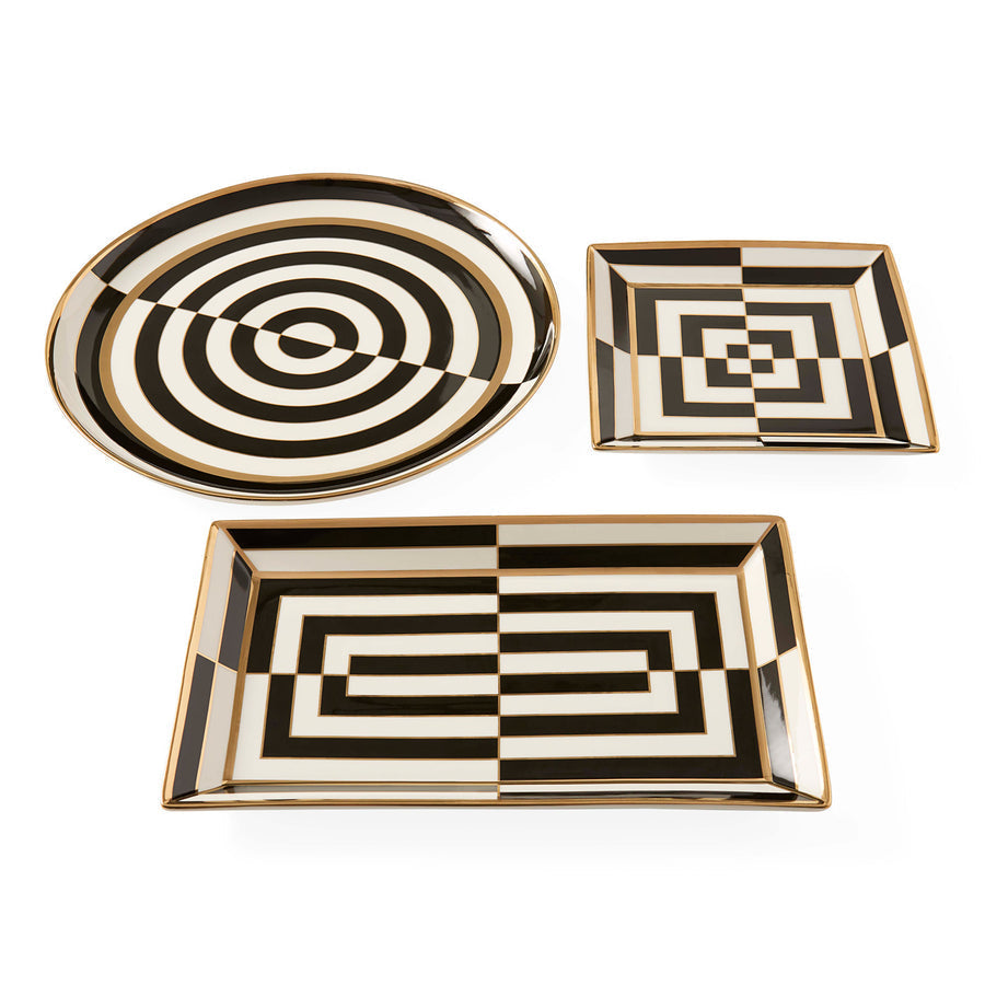 Op Art Rectangle Serving Tray Jonathan Adler