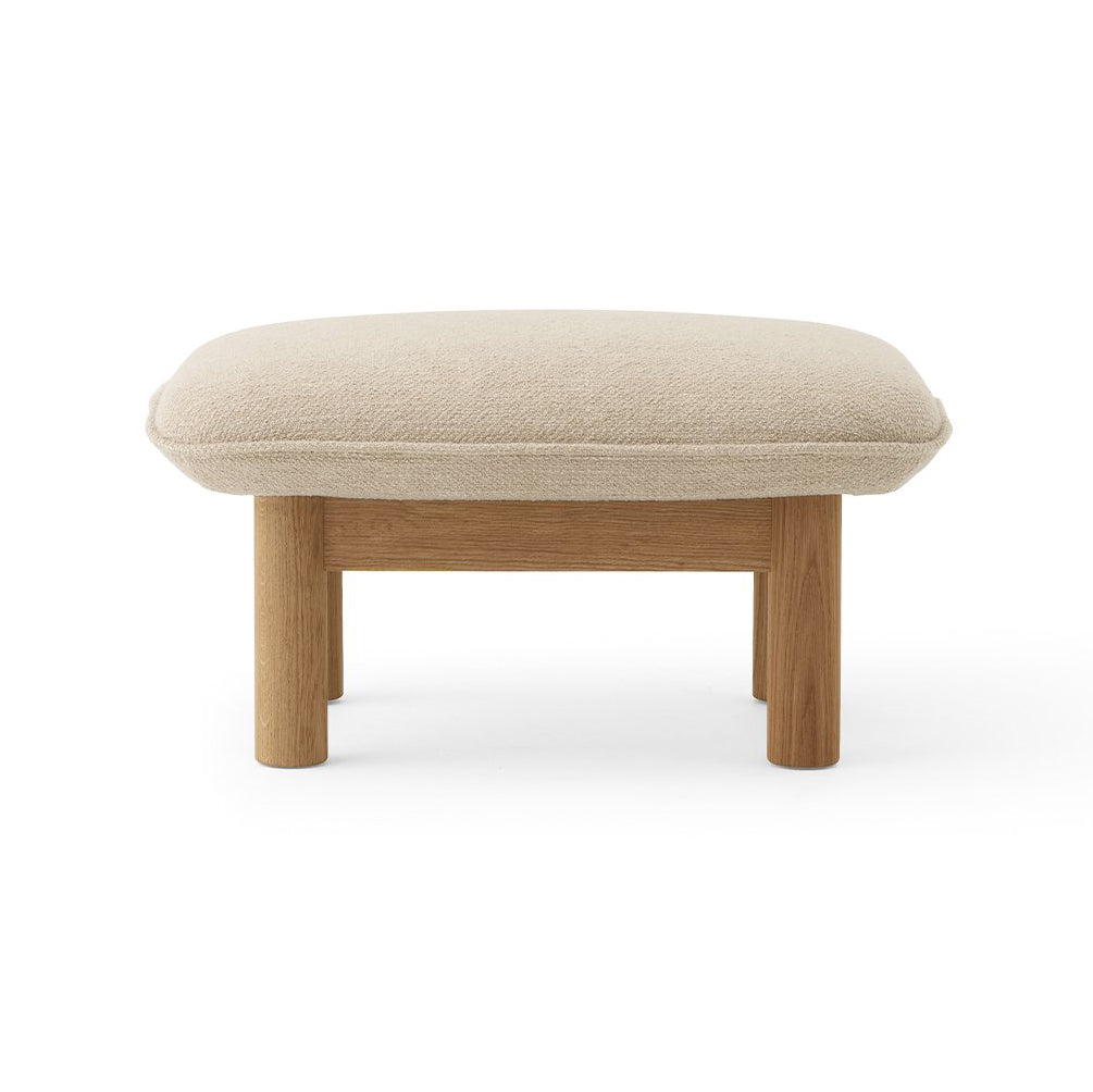 Brasilia Ottoman Ottomans Audo Copenhagen 02 - Boucle Beige Natural Oak