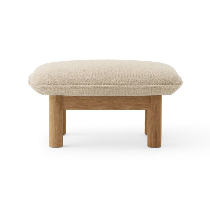 Brasilia Ottoman Ottomans Audo Copenhagen 02 - Boucle Beige Natural Oak