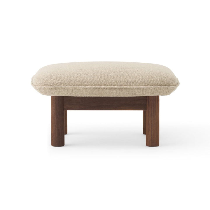 Brasilia Ottoman Ottomans Audo Copenhagen 02 - Boucle Beige Walnut