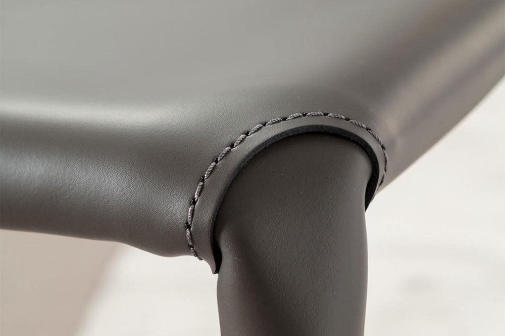 Lunette Hard Leather Dining Chair Dining Chairs Ozzio Italia