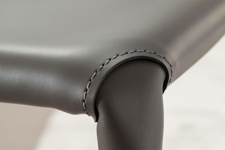 Lunette Hard Leather Dining Chair Dining Chairs Ozzio Italia