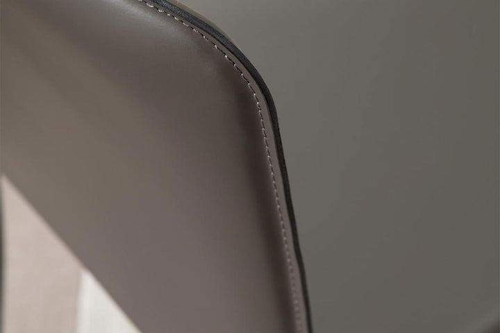 Lunette Hard Leather Dining Chair Dining Chairs Ozzio Italia