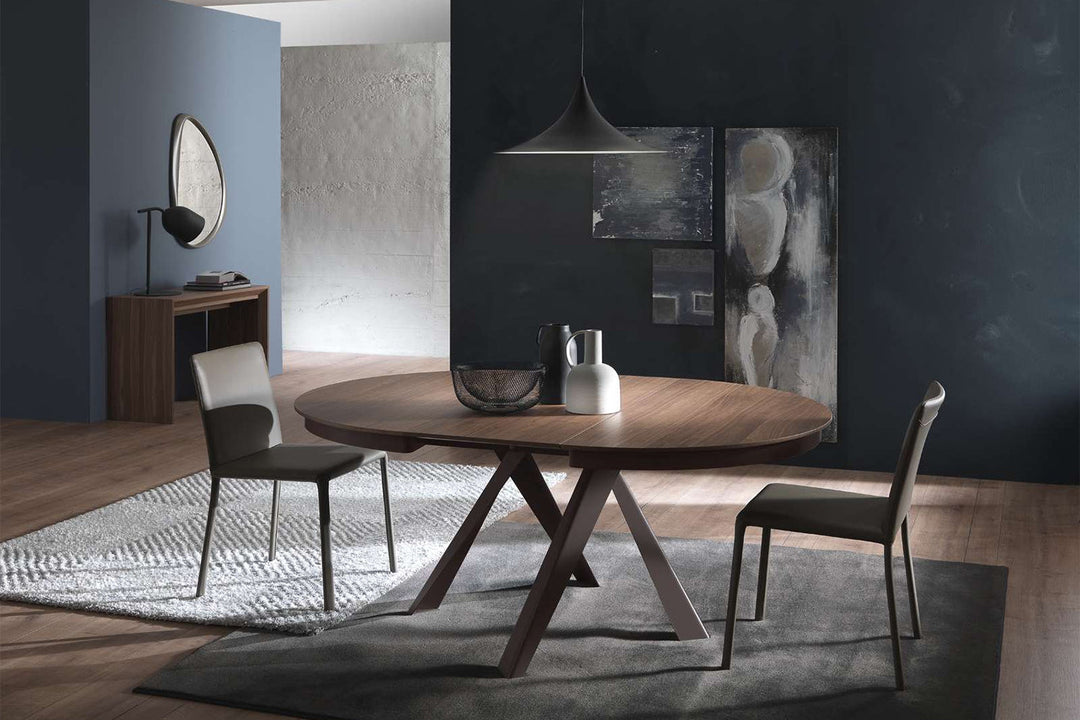 Lunette Hard Leather Dining Chair Dining Chairs Ozzio Italia
