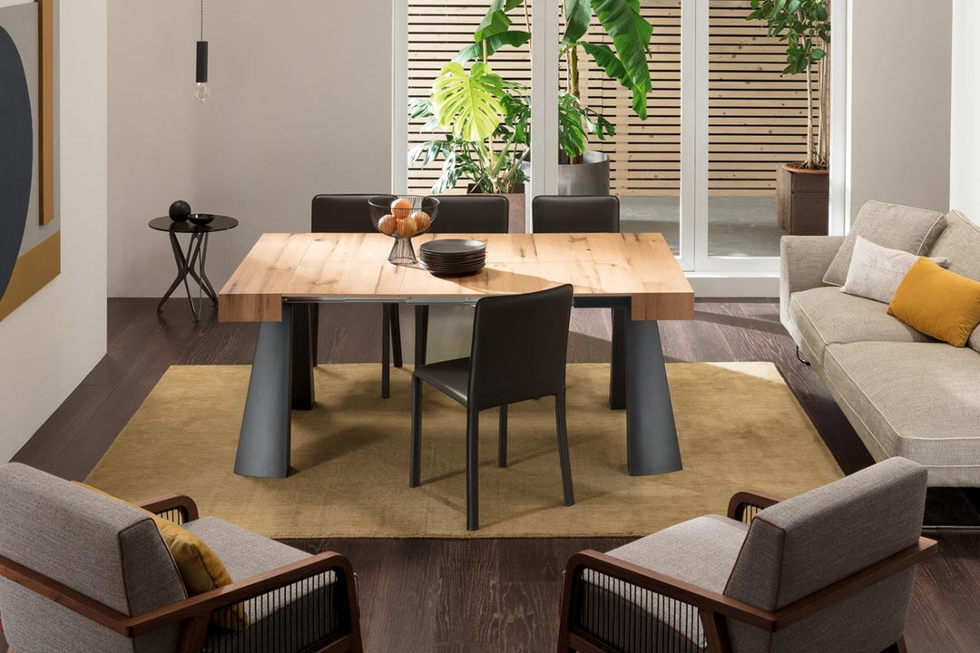 Lunette Hard Leather Dining Chair Dining Chairs Ozzio Italia