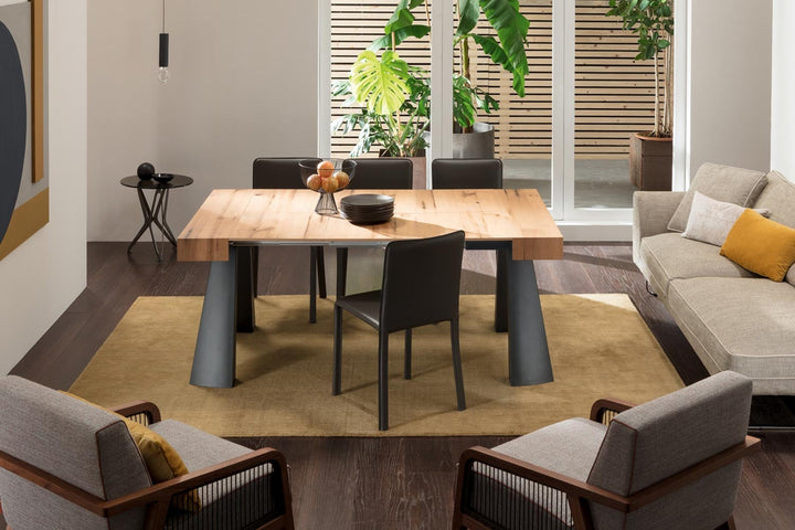 Lunette Hard Leather Dining Chair Dining Chairs Ozzio Italia