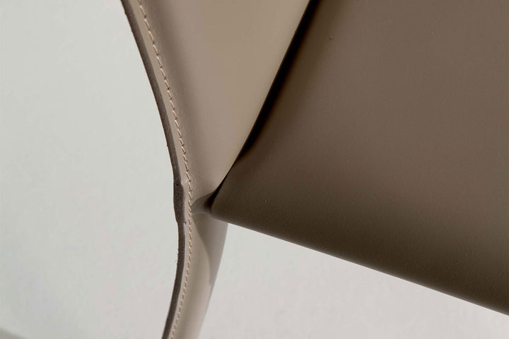 Lunette Hard Leather Dining Chair Dining Chairs Ozzio Italia