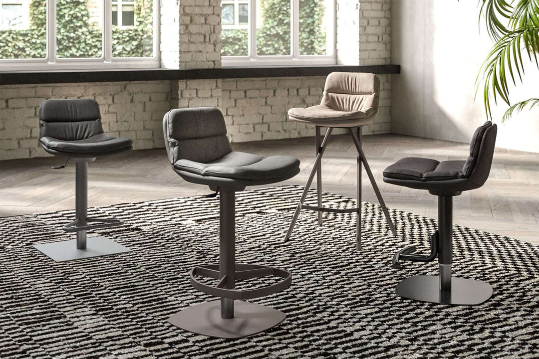 Marlon Adjustable Bar Stool Bar + Counter Stools Ozzio Italia