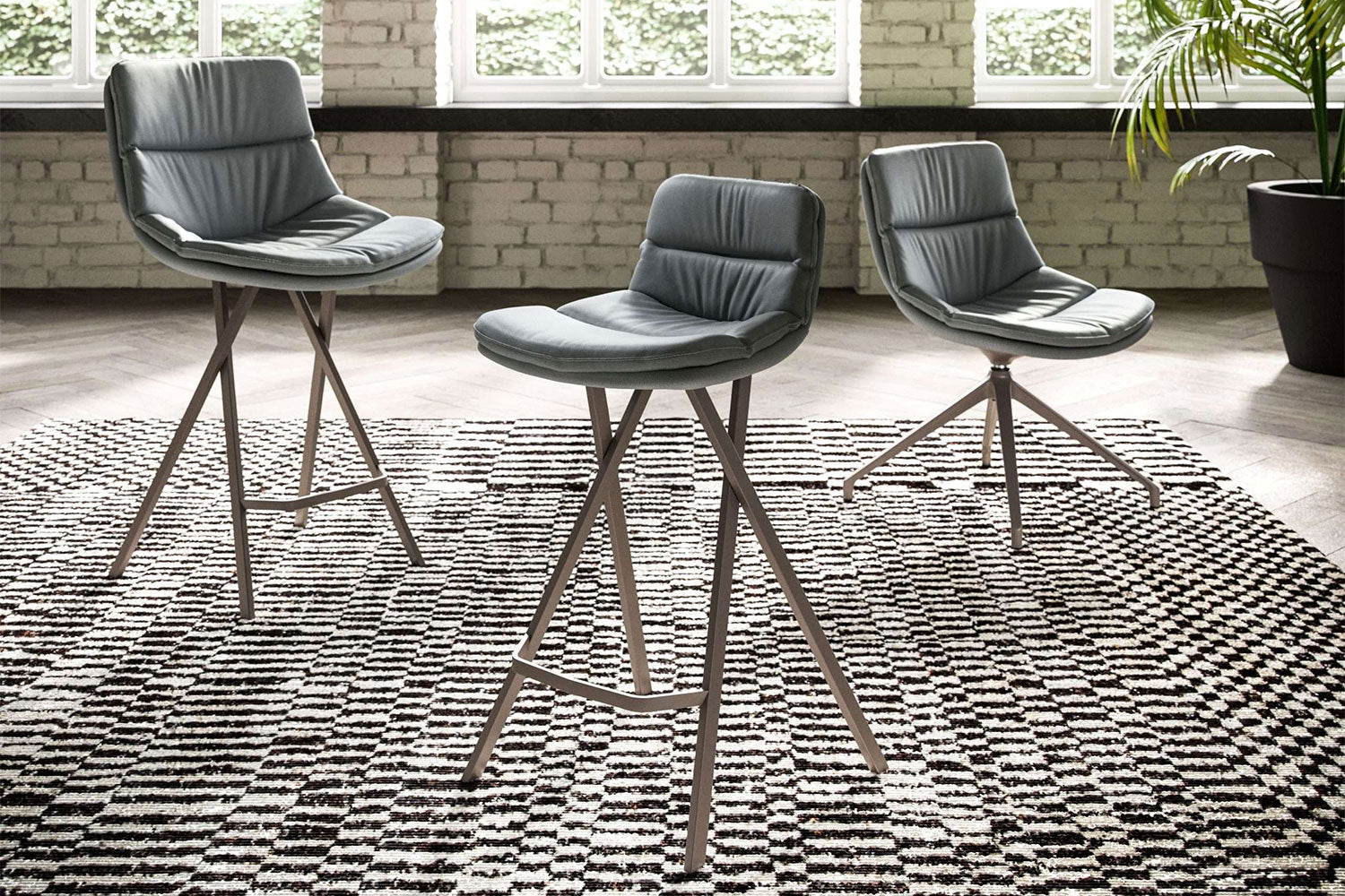 Ozzio Italia Milo Counter Stool - Thumbnail 3
