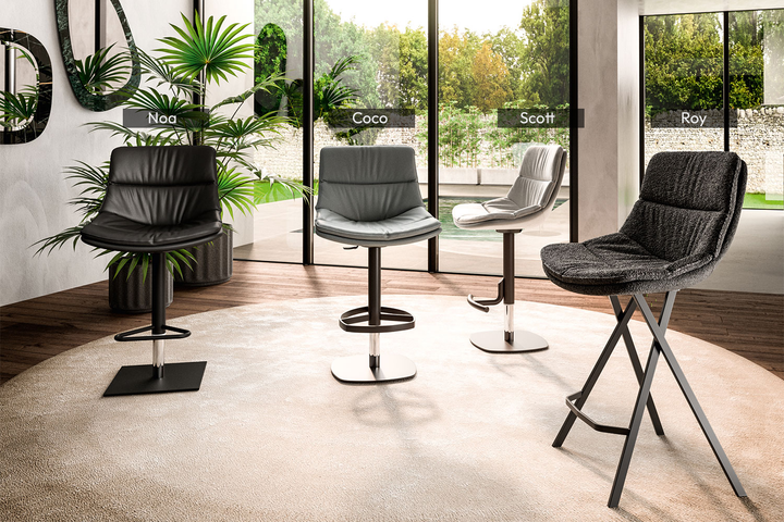 Noa Bar Stool Bar + Counter Stools Ozzio Italia