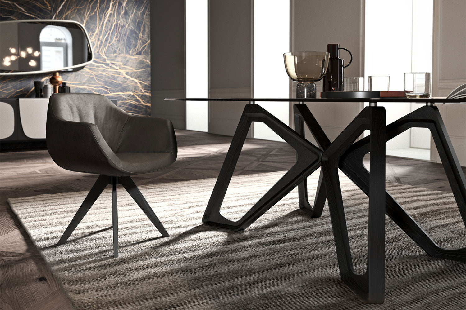 Ozzio Italia Papillon Dining Table - Thumbnail 2