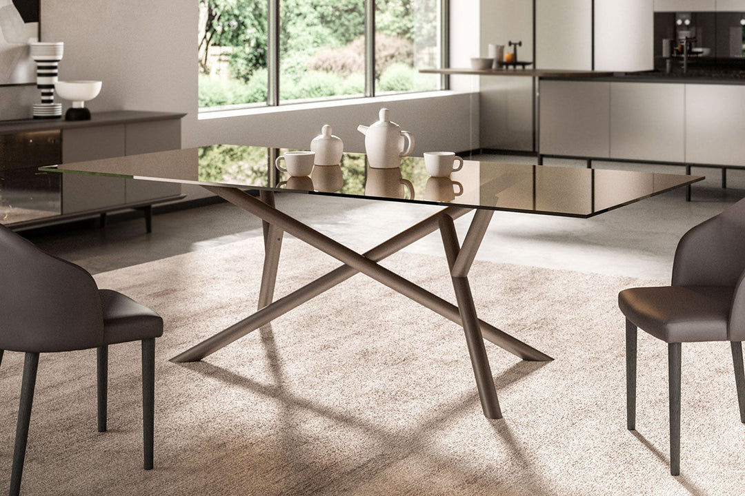 Random Glass Dining Table Dining Tables Ozzio Italia