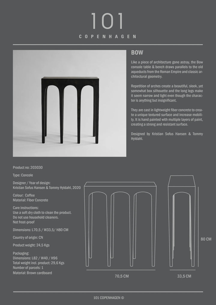 Bow Console - Coffee console Table 101 Copenhagen   