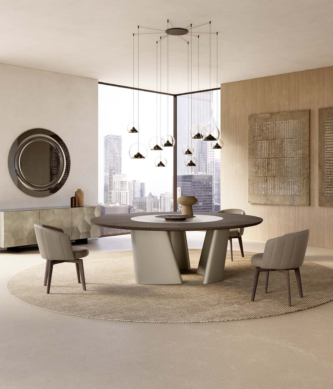 Achille Wood-Ceramic Dining Table