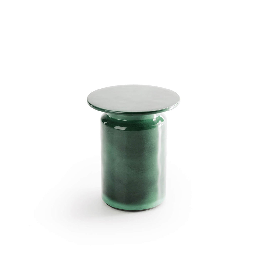 Panarea Side Table Luxury Outdoor Glossy Glazed Ceramic Atmosphera