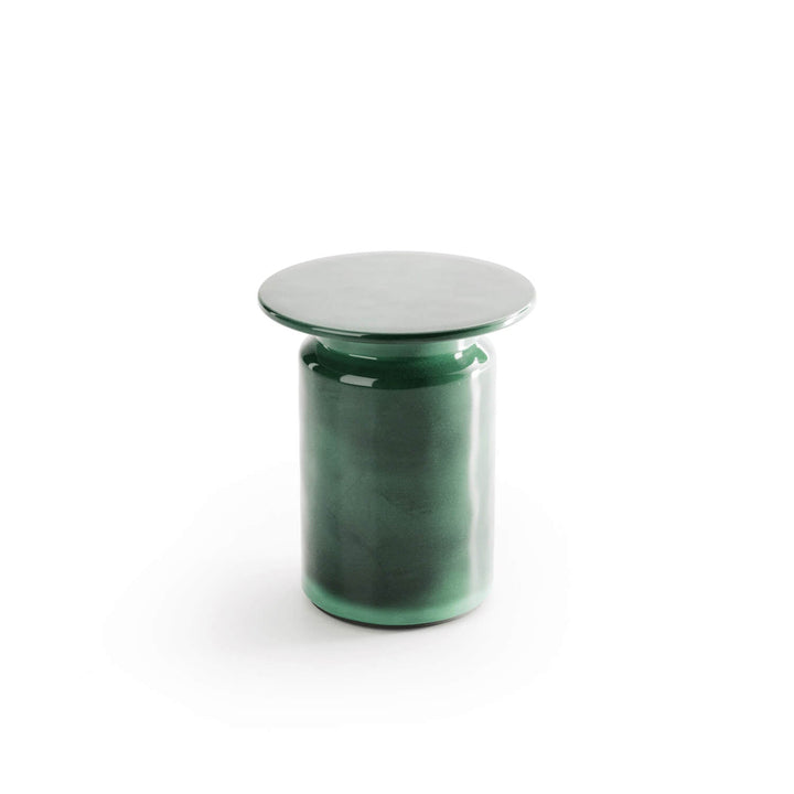 Panarea Side Table Luxury Outdoor Glossy Glazed Ceramic Atmosphera