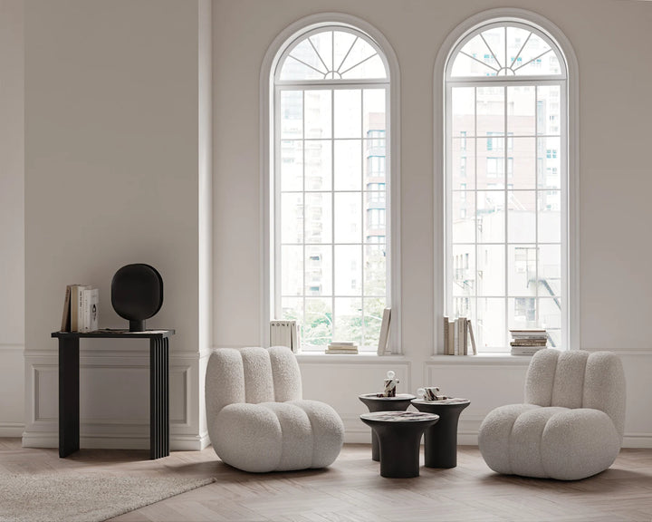 Trumpet End Table, Low - Calacatta Table 101 Copenhagen   