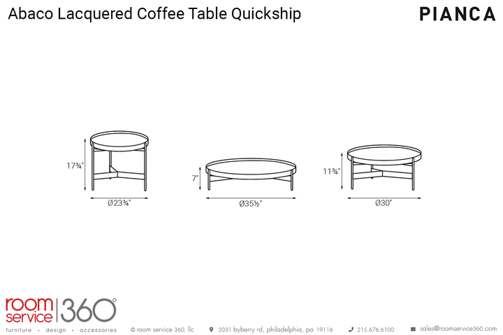 Pianca Abaco Lacquered Coffee Table Quickship