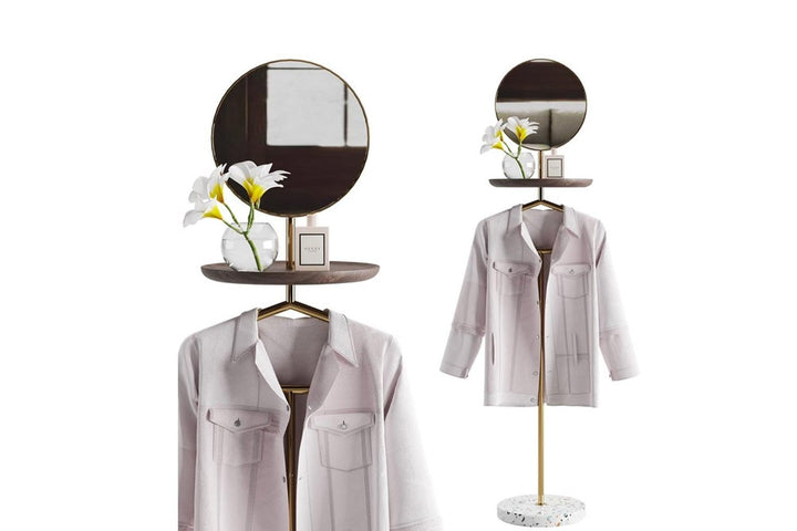 Contralto Coat Rack with Mirror Coat Racks Pianca