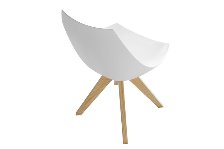Gamma Dining Chair with Wooden Base Dining Chairs Pianca