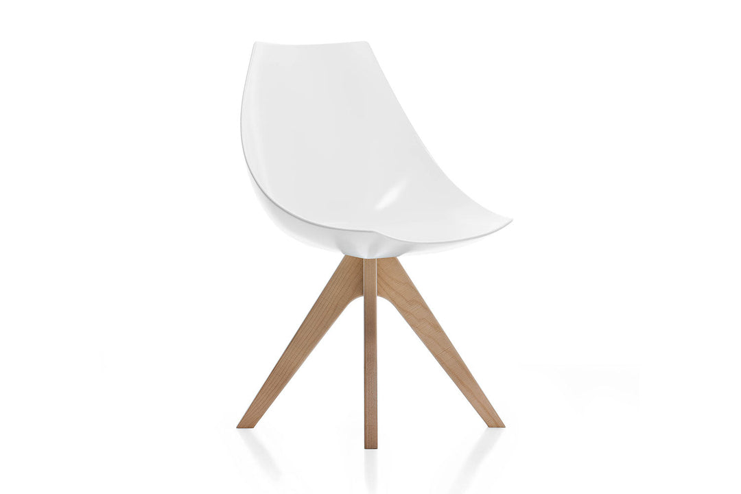 Gamma Dining Chair with Wooden Base Dining Chairs Pianca