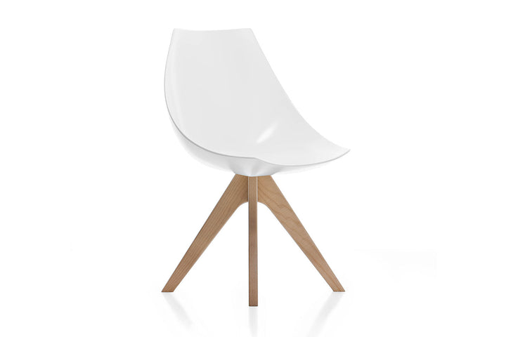 Gamma Dining Chair with Wooden Base Dining Chairs Pianca