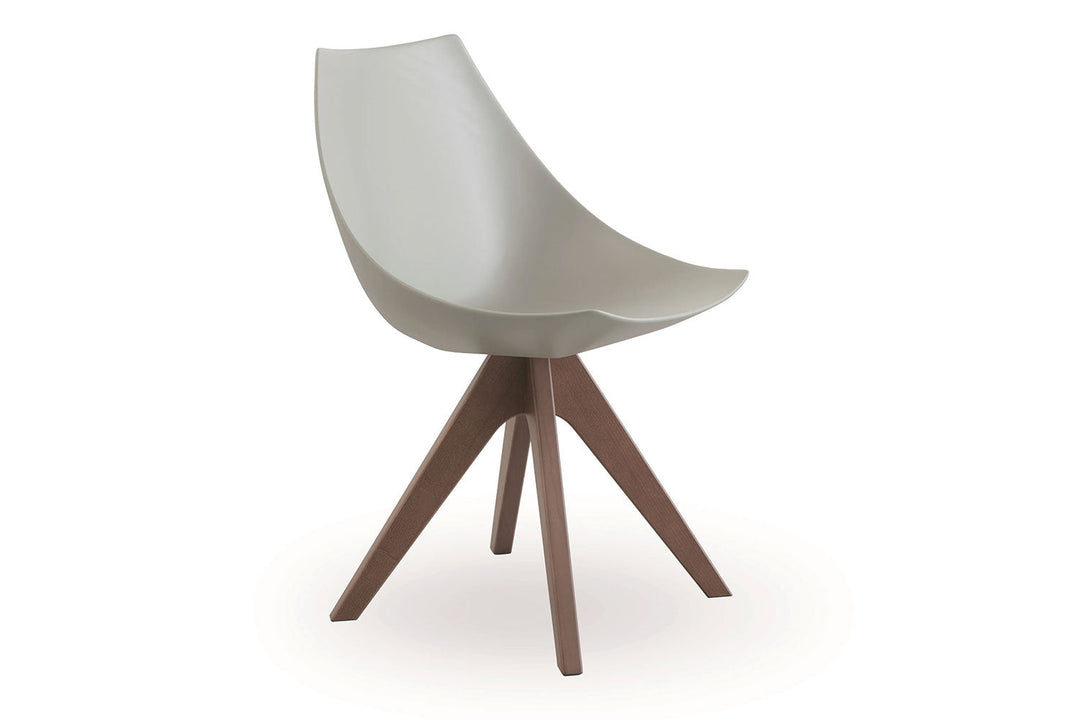 Gamma Dining Chair with Wooden Base Dining Chairs Pianca