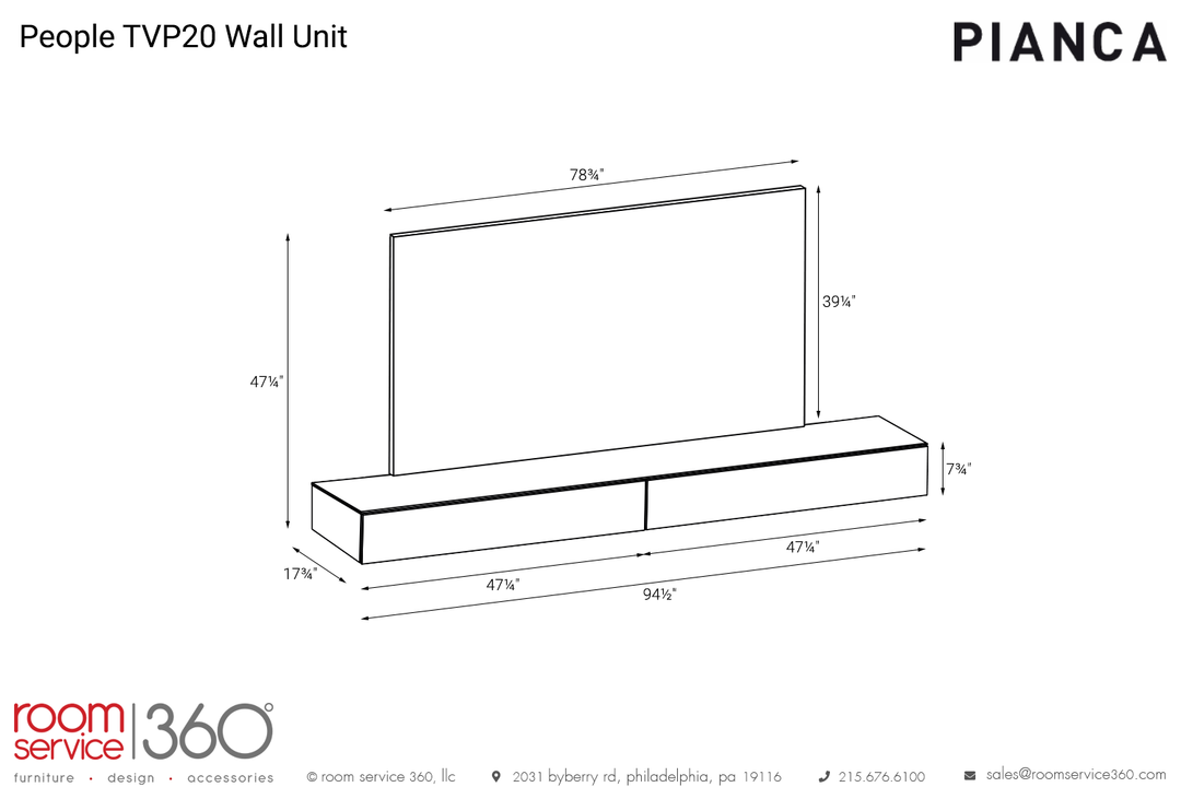 Pianca People Tvp20 Wall Unit Quickship