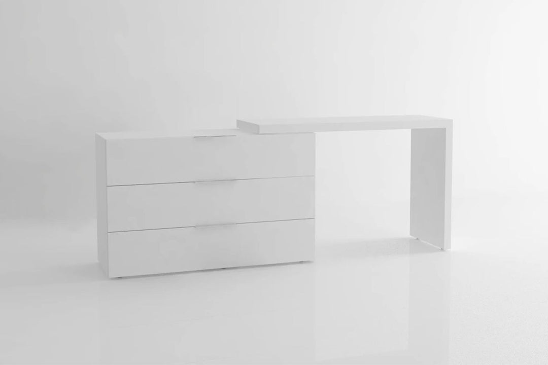 Spazio Small Dresser With Domino Desk Quickship Dressers Pianca