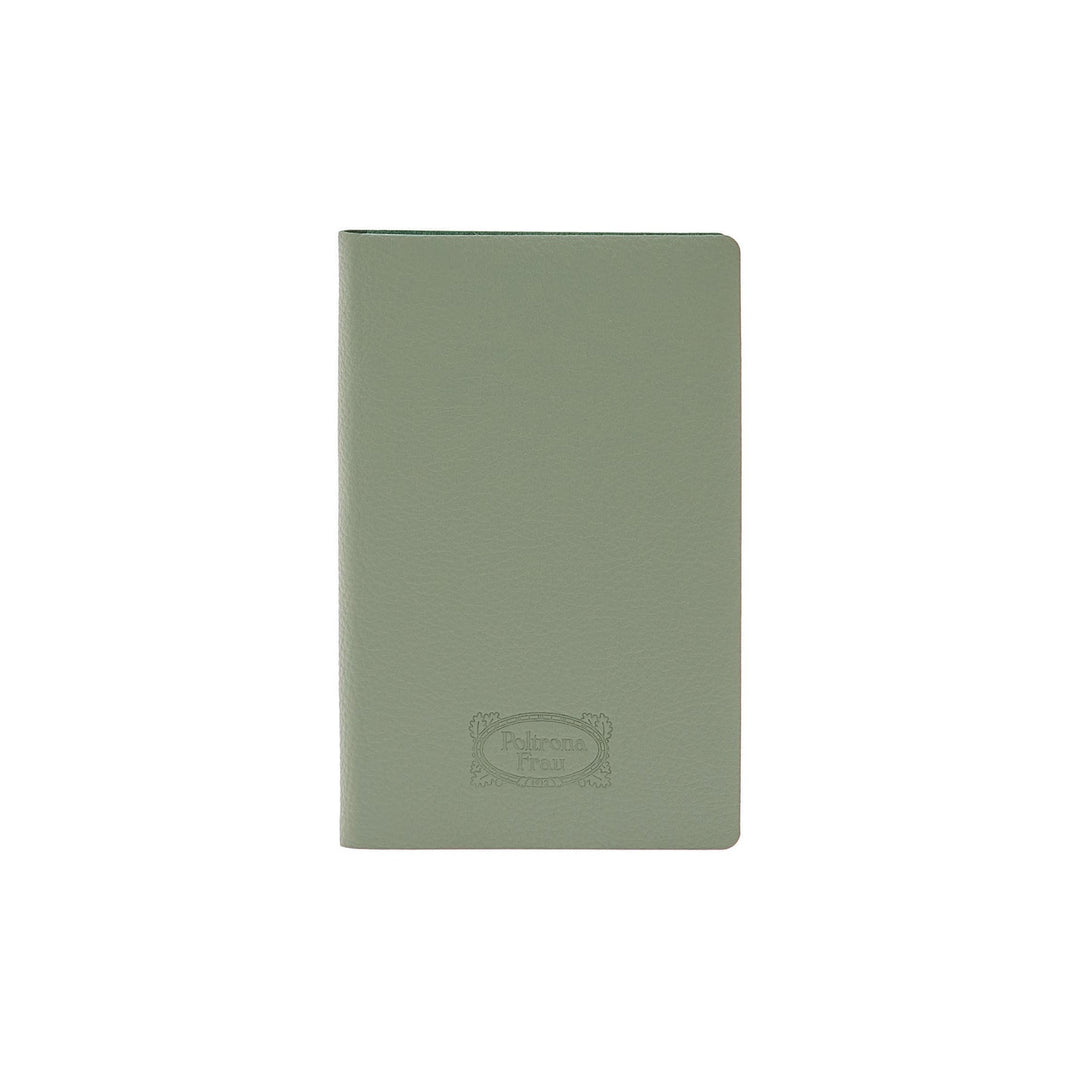 Pineider Leather Notebook Office Furniture Poltrona Frau SC 180 Celadon Small: 3.5 in width