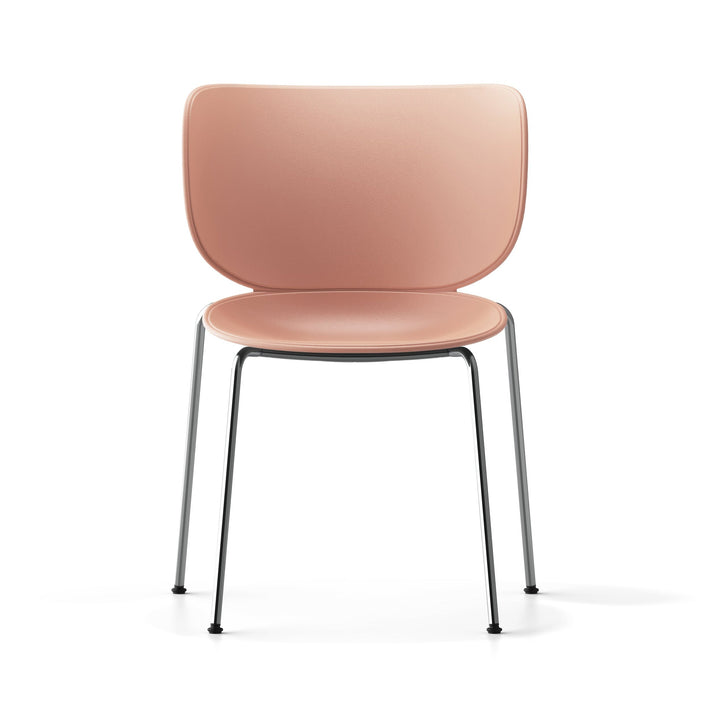 Hana Stackable Dining Chair (Set of 2) Chairs Moooi Dusty Pink Chrome