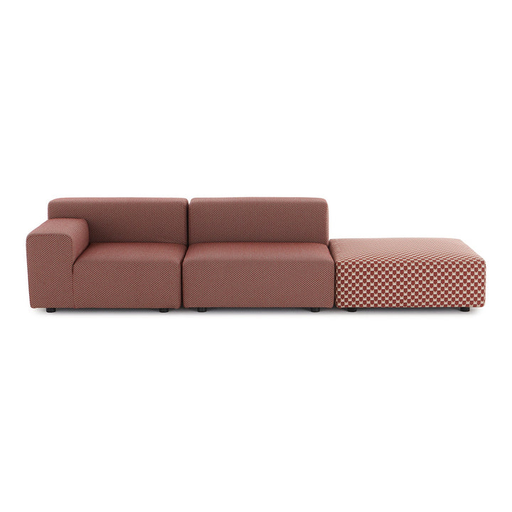 Plastics Outdoor Liberty 2-Seater Sofa with Pouf Outdoor Sofas Kartell Tamba Rust / Obi Check Rust
