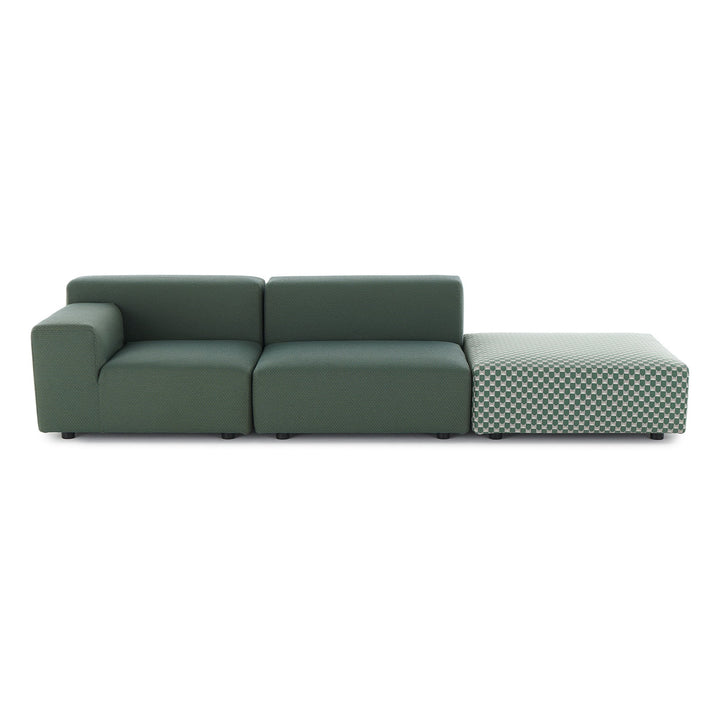 Plastics Outdoor Liberty 2-Seater Sofa with Pouf Outdoor Sofas Kartell Tamba Sage / Obi Check Sage