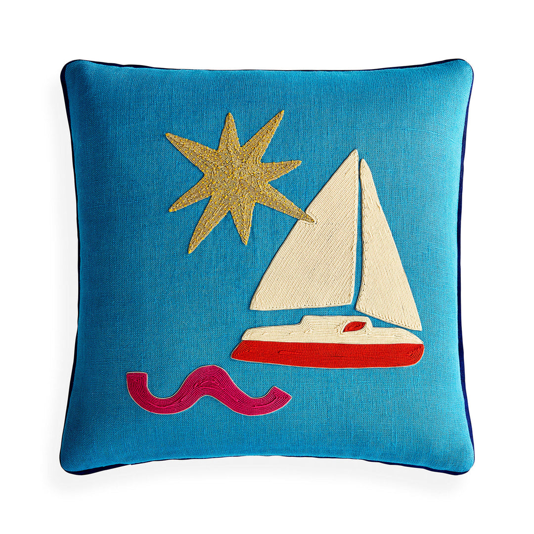 Playa Sailboat Pillow Jonathan Adler