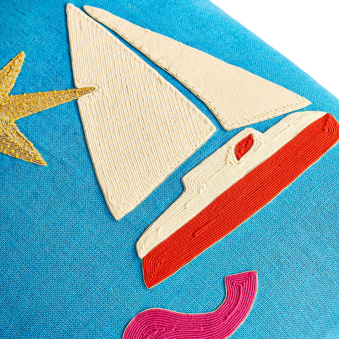 Playa Sailboat Pillow Jonathan Adler