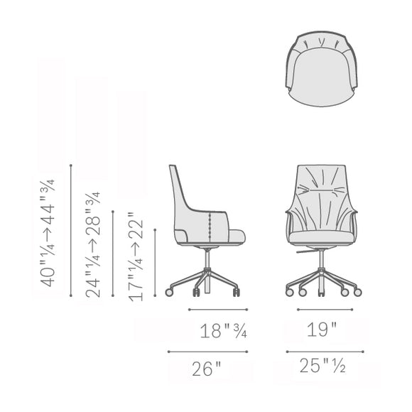 Archibald Executive Task Office Chair Chairs Poltrona Frau