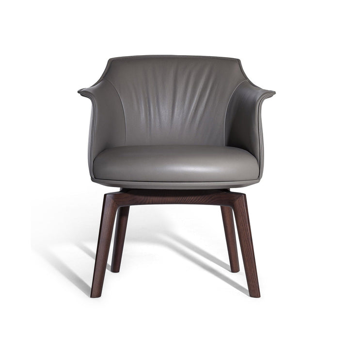 Archibald Small Swivel Armchair Chairs Poltrona Frau Grafite Nest Leather