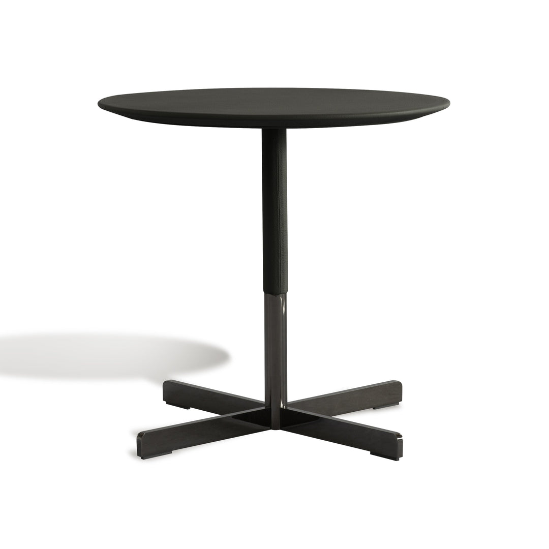Bob Leather Side Table Accent Tables Poltrona Frau SC 10 Antracite Small: 17 in height