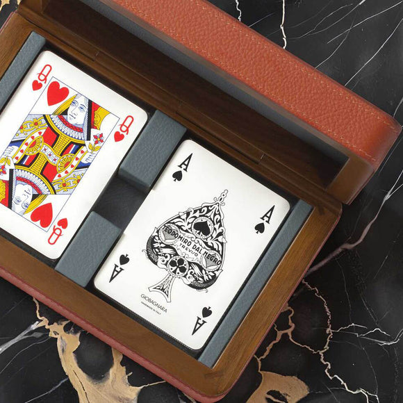Giobagnara x Poltrona Frau Leather Wrapped Card Box Furniture Poltrona Frau