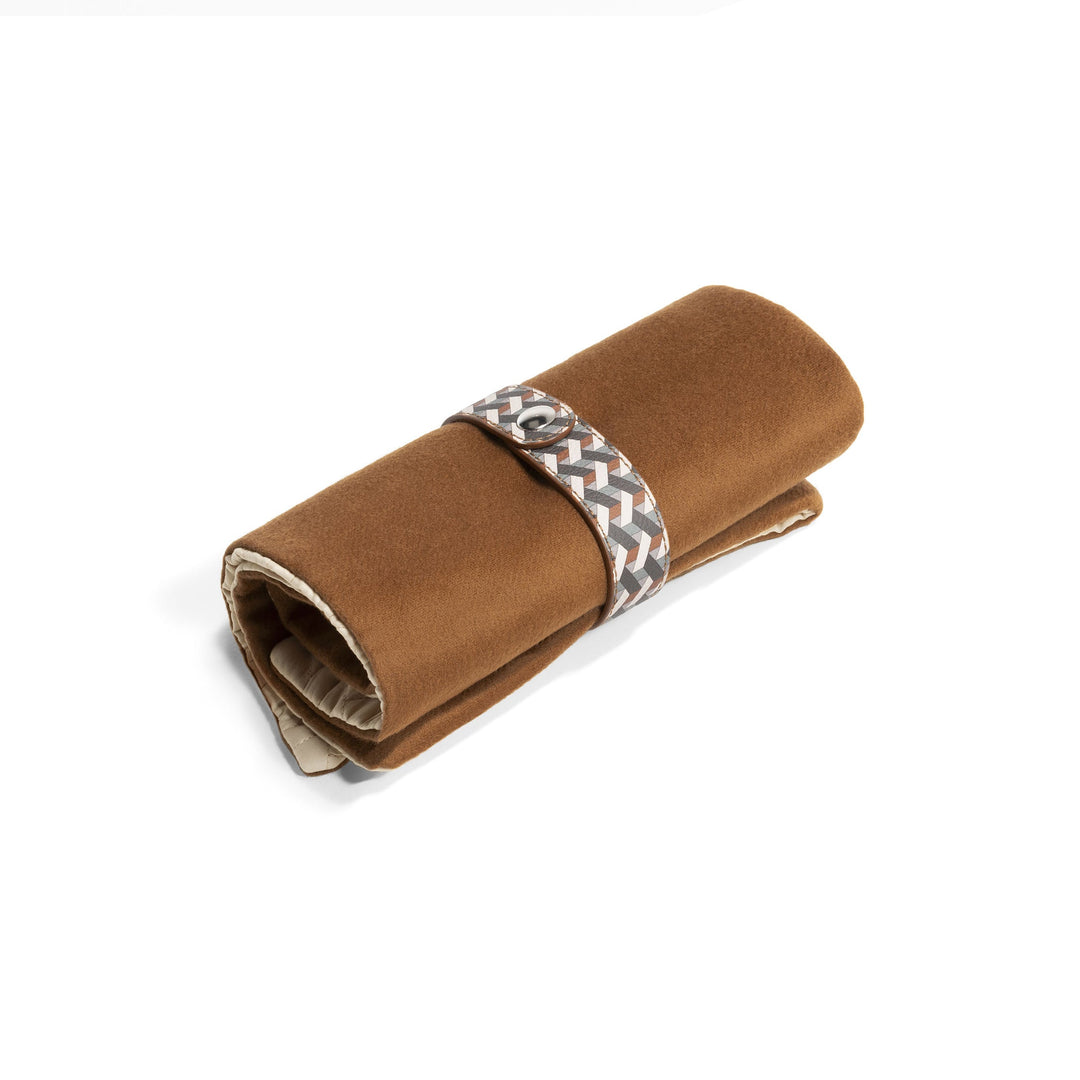 Dog Travel Mat Poltrona Frau Ecru / Camel